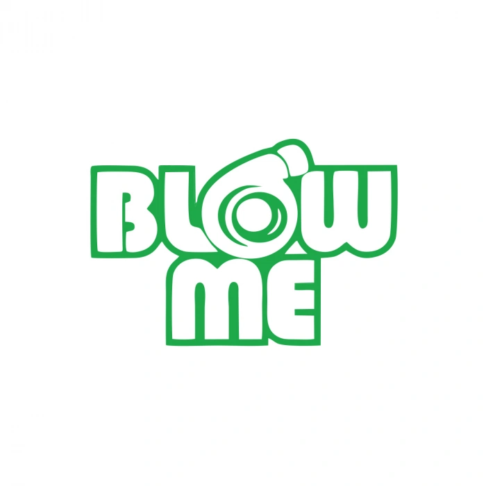 Blow Me Araba Sticker 17x17 Cm Yeşil