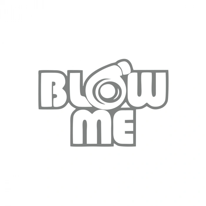 Blow Me Araba Sticker 17x17 Cm Gri