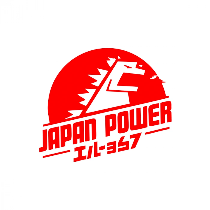 Japan Power Araba Sticker 17x17 Cm Kırmızı