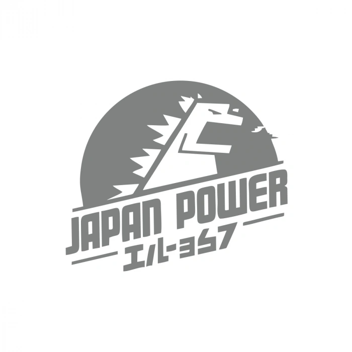 Japan Power Araba Sticker 17x17 Cm Gri