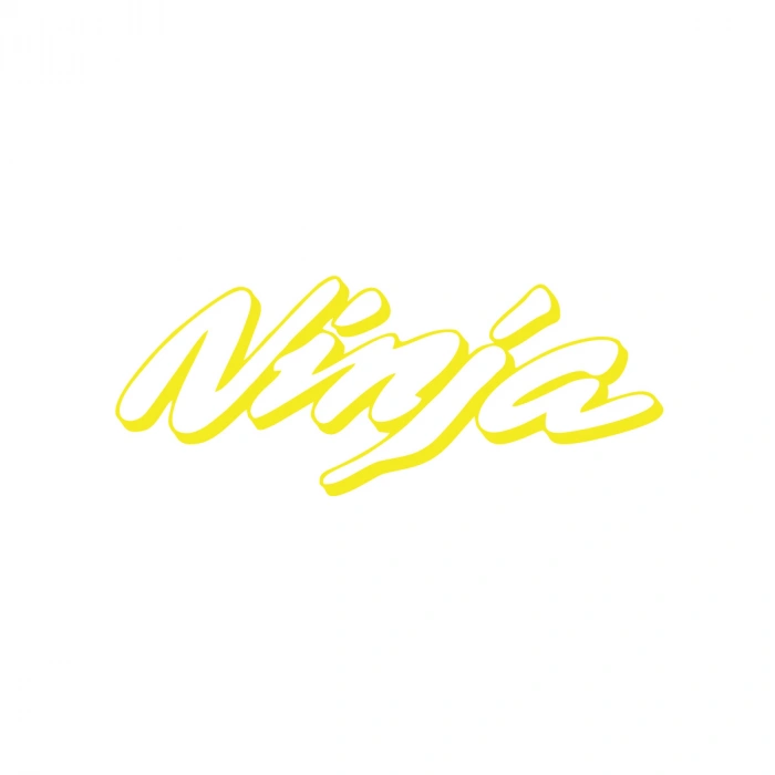 Ninja Araba Sticker 17x17 Cm Sarı