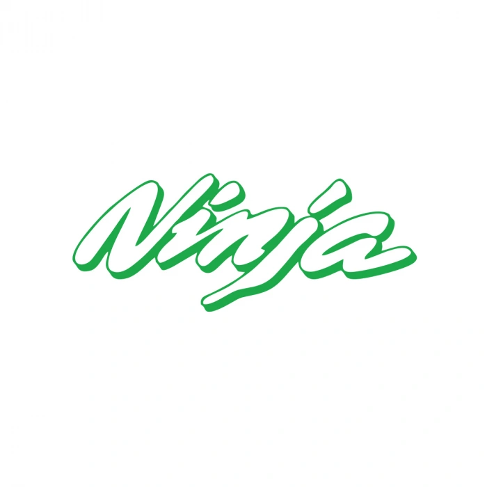 Ninja Araba Sticker 17x17 Cm Yeşil