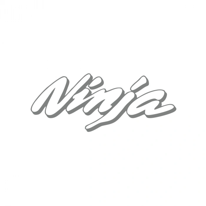 Ninja Araba Sticker 17x17 Cm Gri