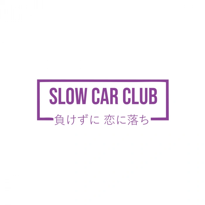 Slow Car Club Araba Sticker 17x17 Cm Mor
