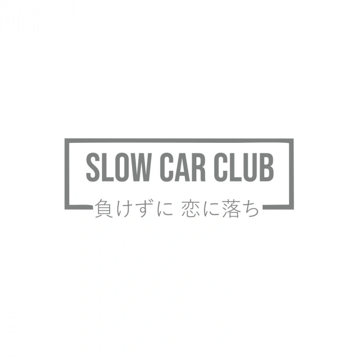 Slow Car Club Araba Sticker 17x17 Cm Gri