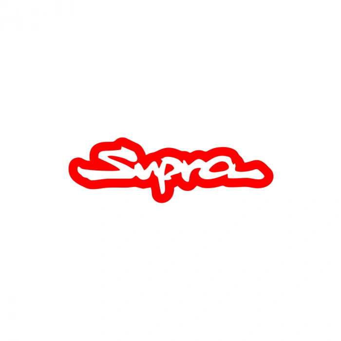 Supra Araba Sticker 17x17 Cm Kırmızı