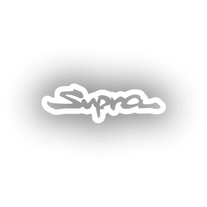 Supra Araba Sticker 17x17 Cm Beyaz