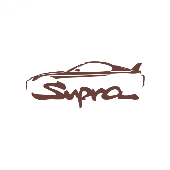 Supra Araba Sticker 17x17 Cm Kahverengi