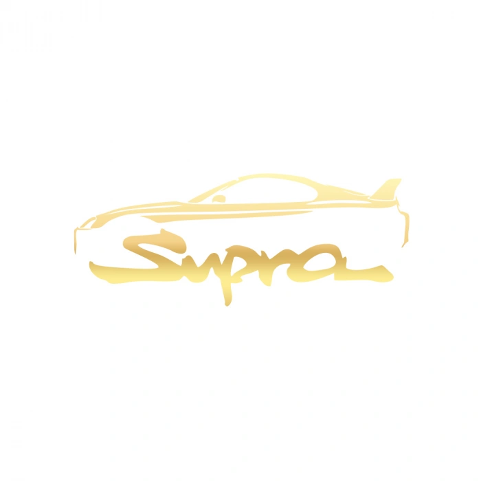 Supra Araba Sticker 17x17 Cm Gold