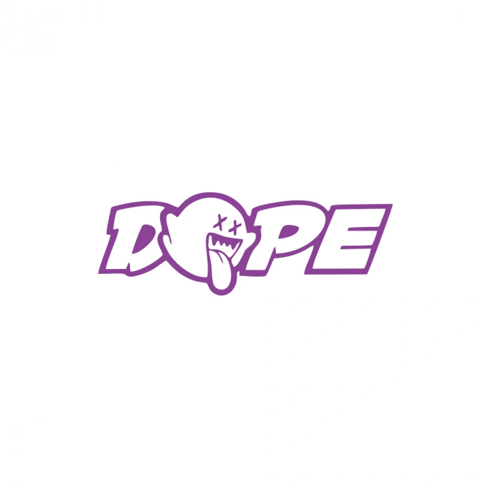 Dope Araba Sticker 17x17 Cm Mor