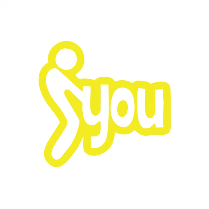 You Araba Sticker 17x17 Cm Sarı