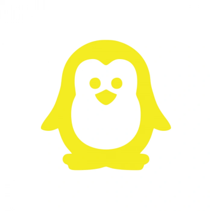 Sevimli Penguen Araba Sticker 17x17 Cm Sarı