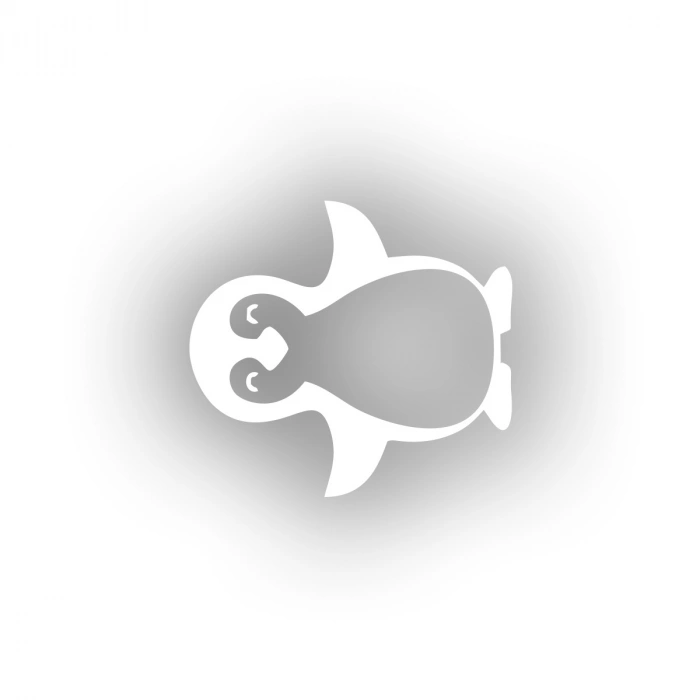 Sevimli Penguen Araba Sticker 17x17 Cm Beyaz