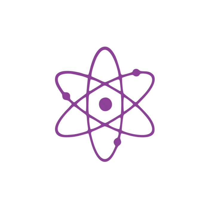 Atom Araba Sticker 17x17 Cm Mor