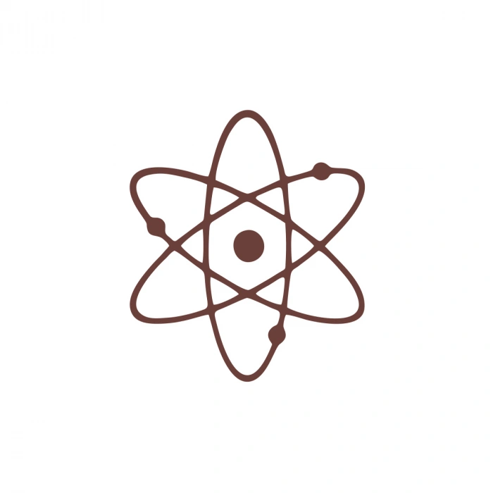 Atom Araba Sticker 17x17 Cm Kahverengi