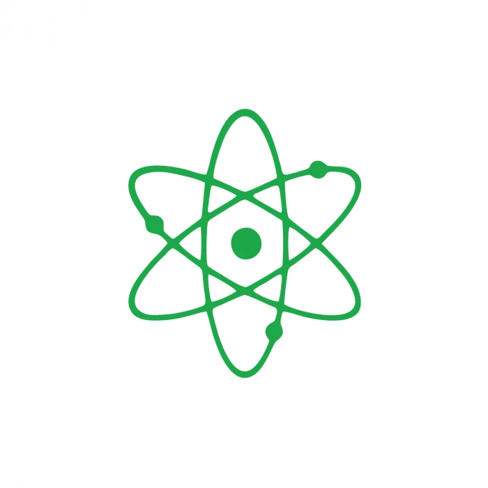 Atom Araba Sticker 17x17 Cm Yeşil