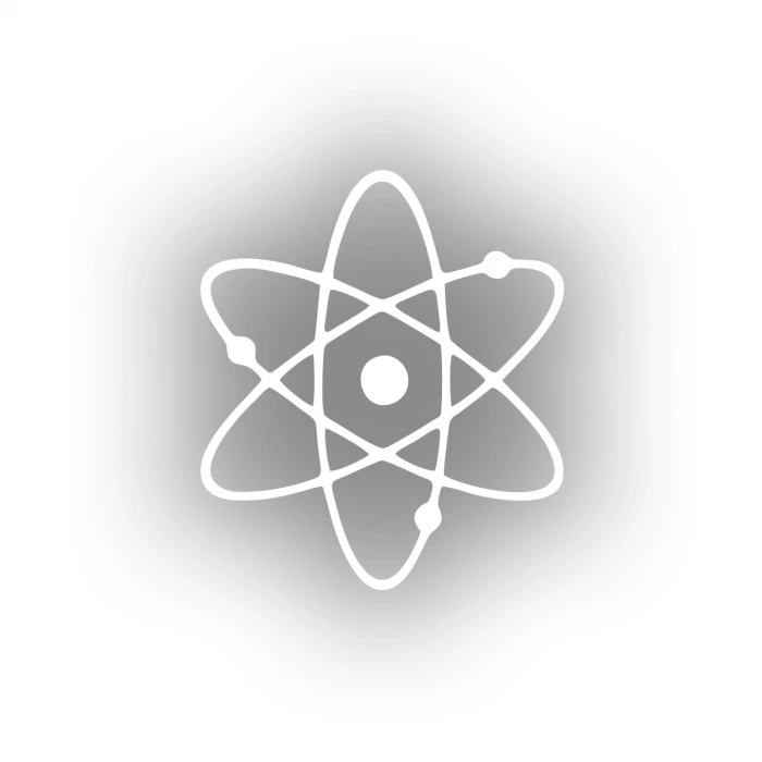 Atom Araba Sticker 17x17 Cm Beyaz