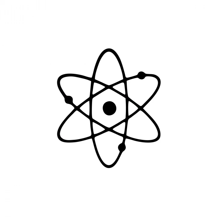 Atom Araba Sticker 17x17 Cm Siyah