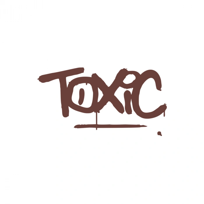 Toxic Araba Sticker 17x17 Cm Kahverengi