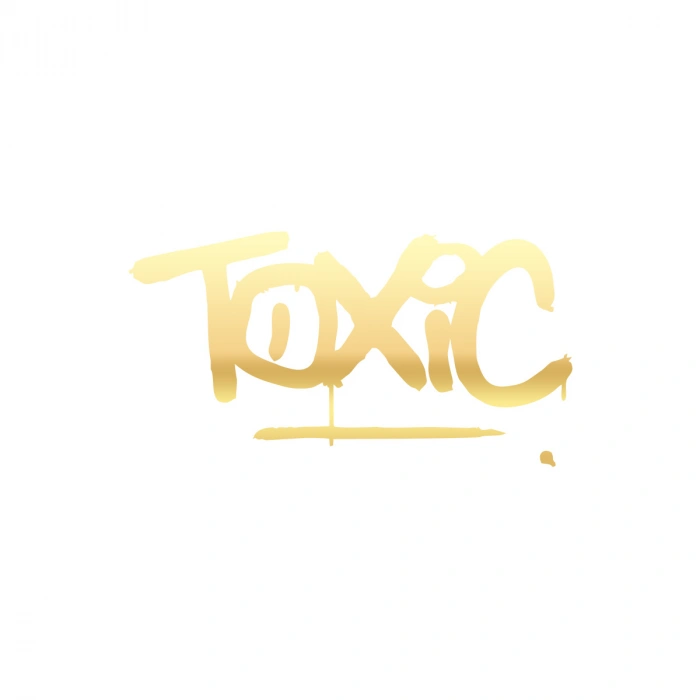 Toxic Araba Sticker 17x17 Cm Gold