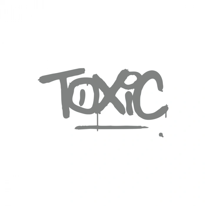 Toxic Araba Sticker 17x17 Cm Gri