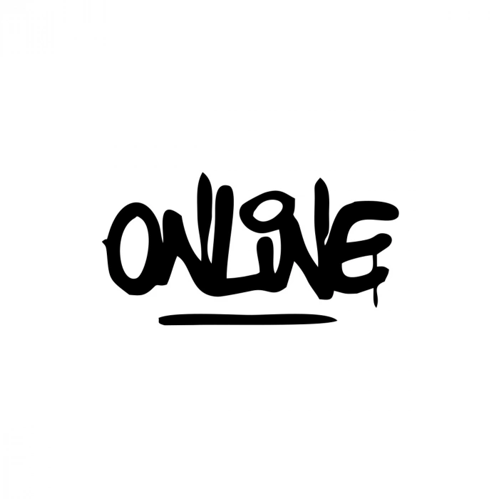 Online Araba Sticker 17x17 Cm Siyah