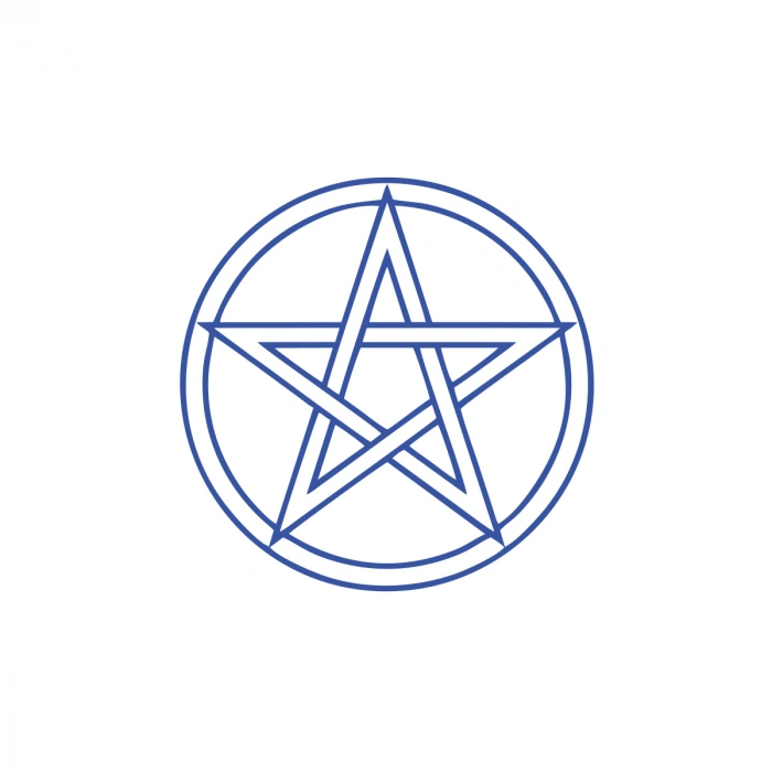 Pentagram Araba Sticker 17x17 Cm Mavi