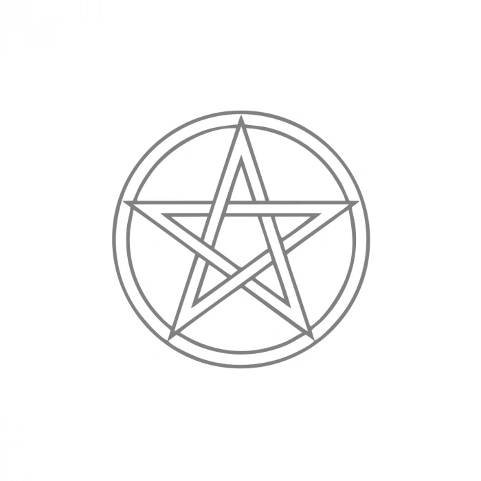 Pentagram Araba Sticker 17x17 Cm Gri