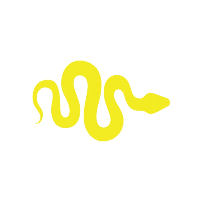 Yılan Araba Sticker 17x17 Cm Sarı