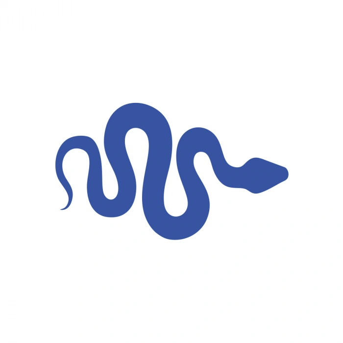 Yılan Araba Sticker 17x17 Cm Mavi