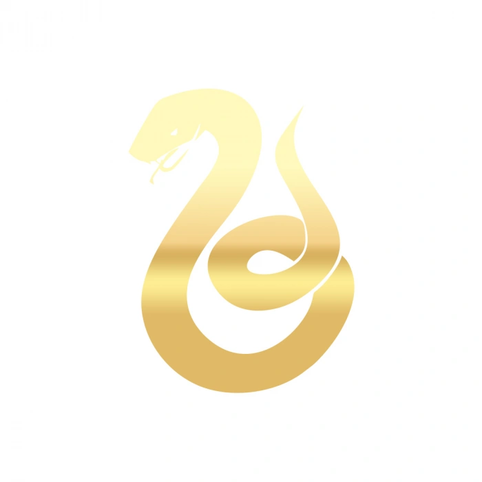 Yılan Araba Sticker 17x17 Cm Gold