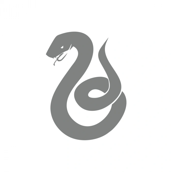 Yılan Araba Sticker 17x17 Cm Gri