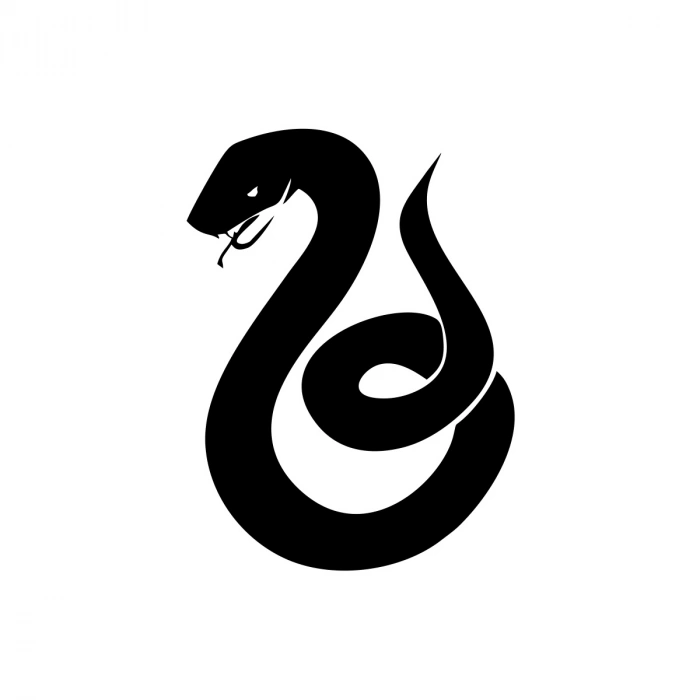 Yılan Araba Sticker 17x17 Cm Siyah