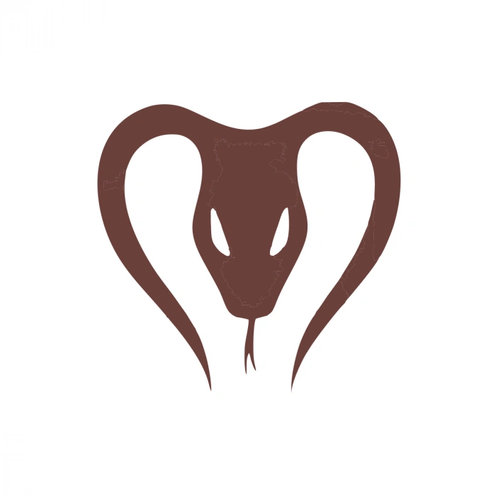 Yılan Araba Sticker 17x17 Cm Kahverengi