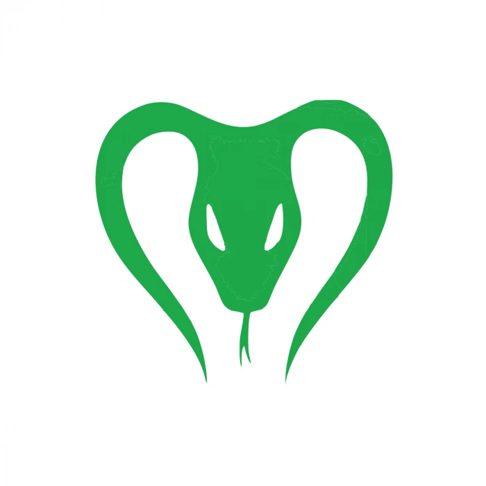 Yılan Araba Sticker 17x17 Cm Yeşil