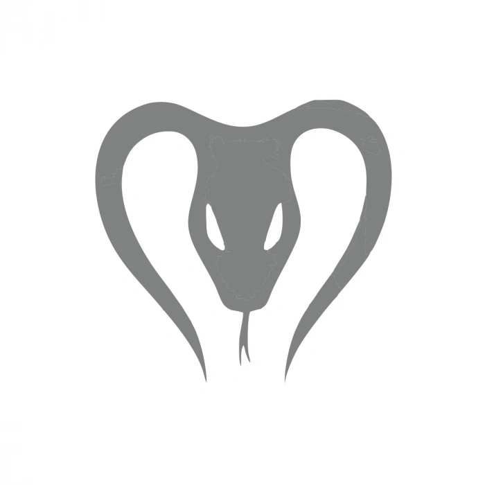 Yılan Araba Sticker 17x17 Cm Gri