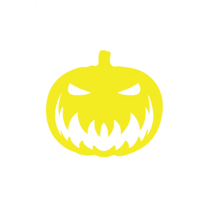 Bal Kabağı Araba Sticker 17x17 Cm Sarı