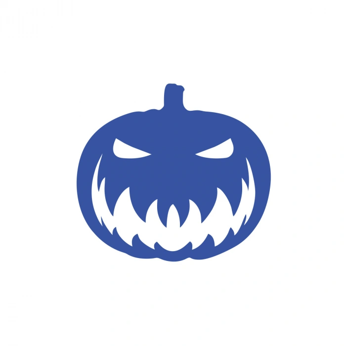 Bal Kabağı Araba Sticker 17x17 Cm Mavi