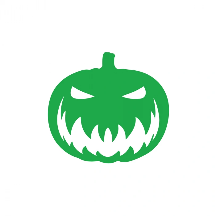 Bal Kabağı Araba Sticker 17x17 Cm Yeşil