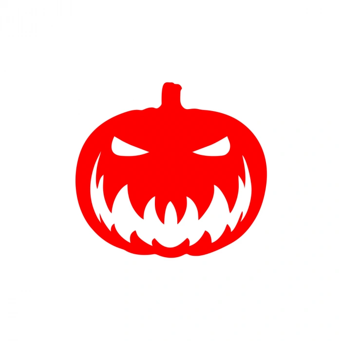 Bal Kabağı Araba Sticker 17x17 Cm Kırmızı