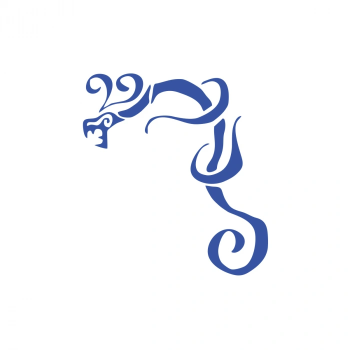 Ejderha Araba Sticker 17x17 Cm Mavi