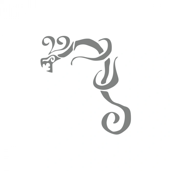 Ejderha Araba Sticker 17x17 Cm Gri