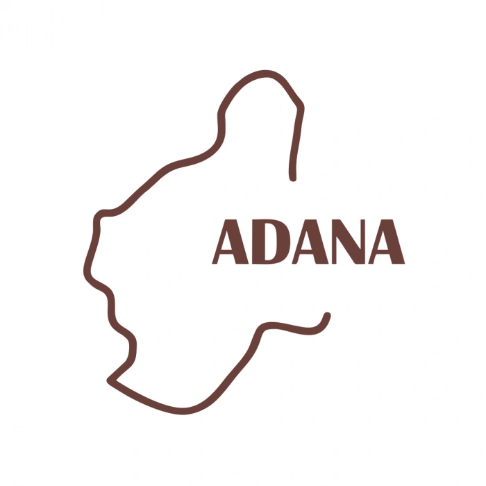 Adana Harita Araba Sticker 17x17 Cm Kahverengi