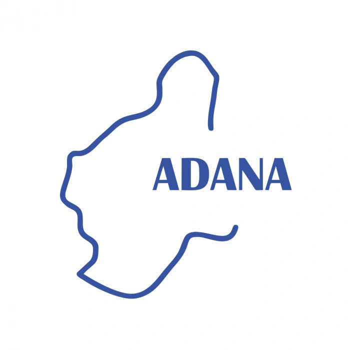 Adana Harita Araba Sticker 17x17 Cm Mavi
