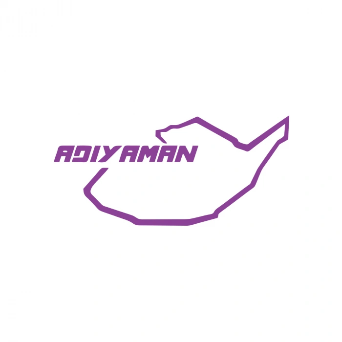 Adıyaman Harita Araba Sticker 17x17 Cm Mor