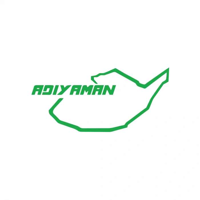 Adıyaman Harita Araba Sticker 17x17 Cm Yeşil