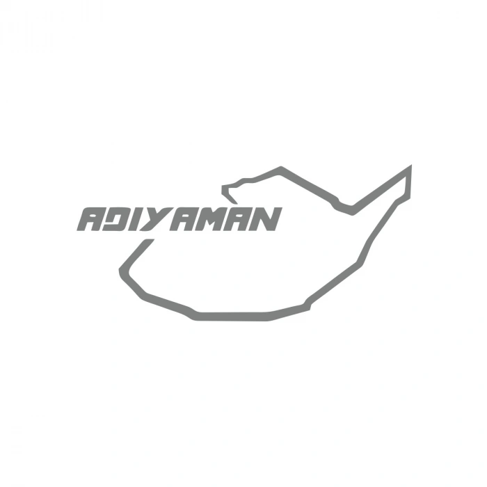 Adıyaman Harita Araba Sticker 17x17 Cm Gri