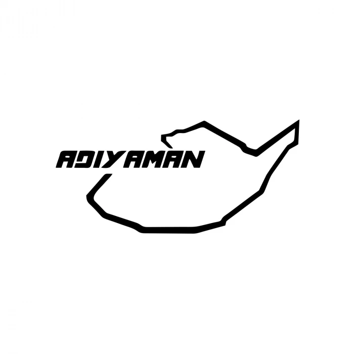 Adıyaman Harita Araba Sticker 17x17 Cm Siyah