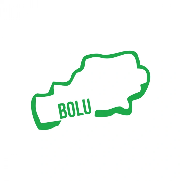 Bolu Harita Araba Sticker 17x17 Cm Yeşil