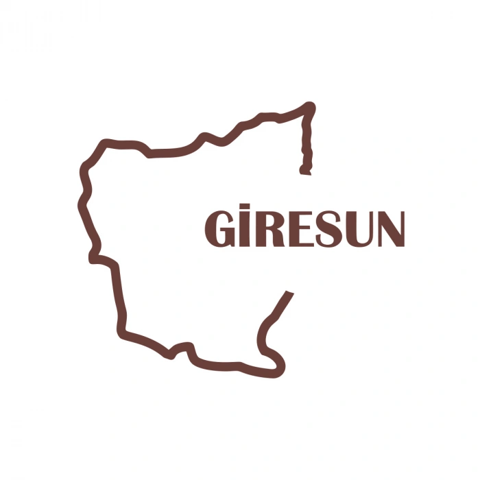 Giresun Harita Araba Sticker 17x17 Cm Kahverengi